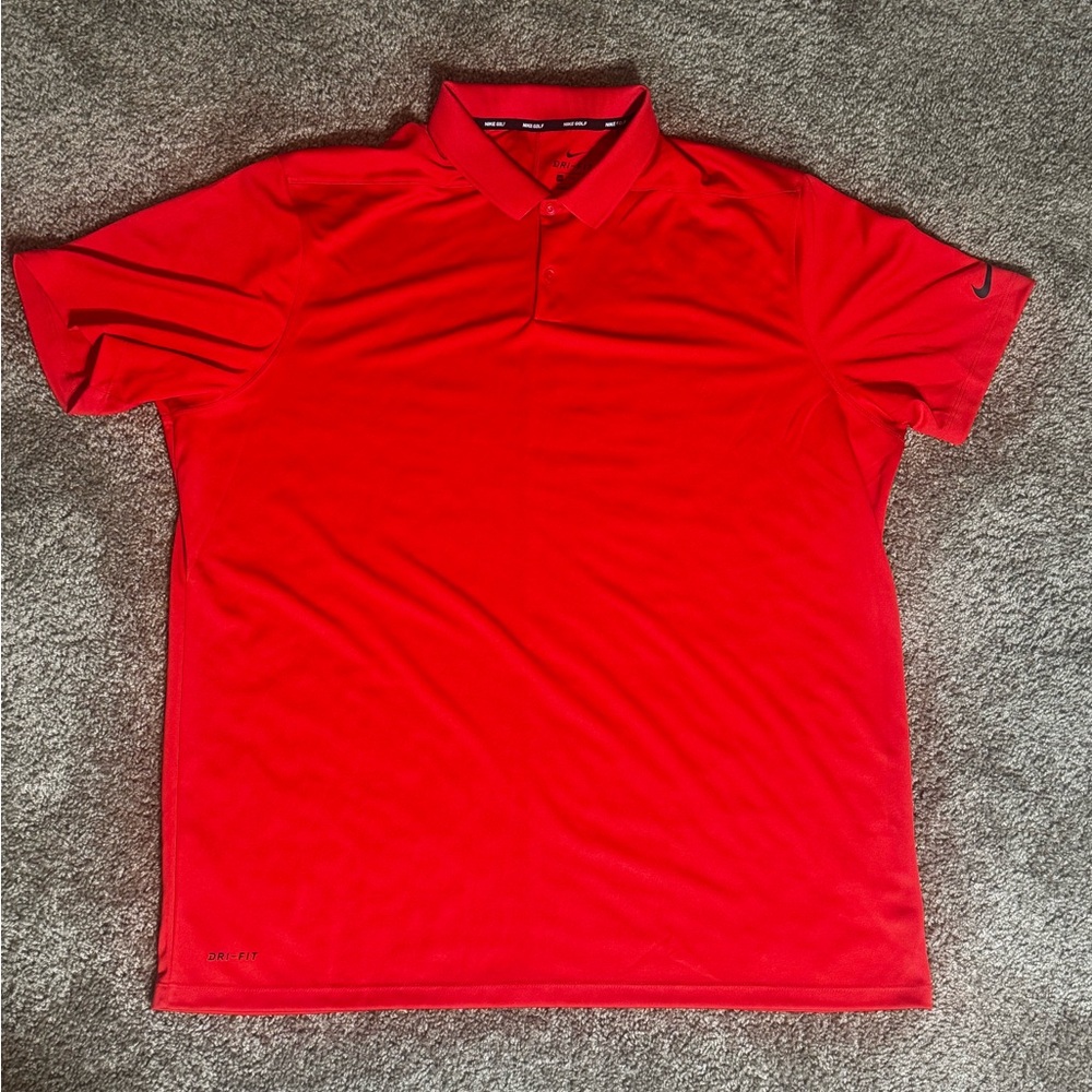 Nike Men's Golf Red Dri-Fit Polo